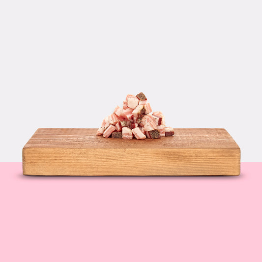 Organic diced bacon 250g. - €/kg 17.92