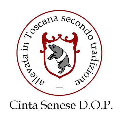 Organic head pork from "Cinta Senese DOP" 300g. - €/kg 17,00
